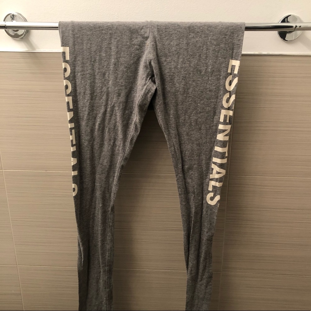 Grey fear of god essentials compression leggings